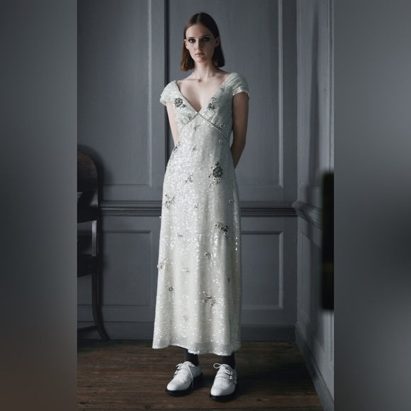 ERDEM Dresses & Skirts - Erdem Mint Green Sequin & Embellished Dress